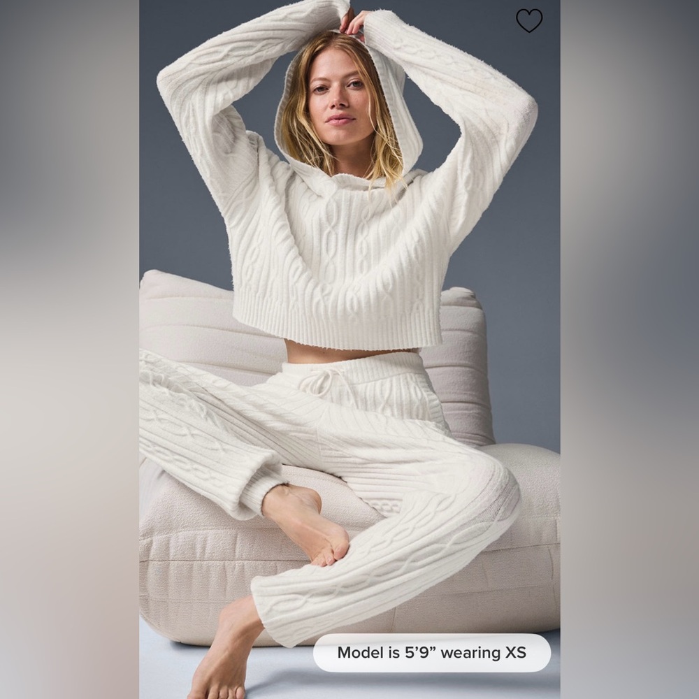Alo Yoga Cable Knit Winter Bliss Hoodie NWT